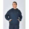 Sudadera polar Dublin con capucha y cremallera 1/4 para mujer - Marino