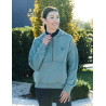 Sudadera polar Dublin con capucha y cremallera 1/4 para mujer - Teal lavado