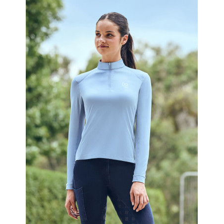 Top de equitación de manga larga Dublin transpirable para mujer
