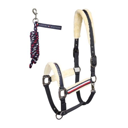 Cabezada y ramal Tommy Hilfiger Equestrian Yale con borreguillo