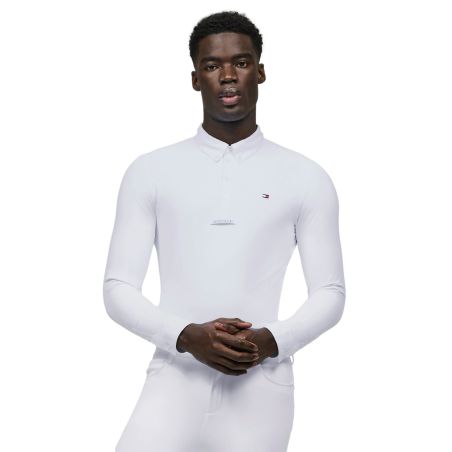 Polo de concurso de manga larga Tommy Hilfiger Equestrian Eaton para hombre