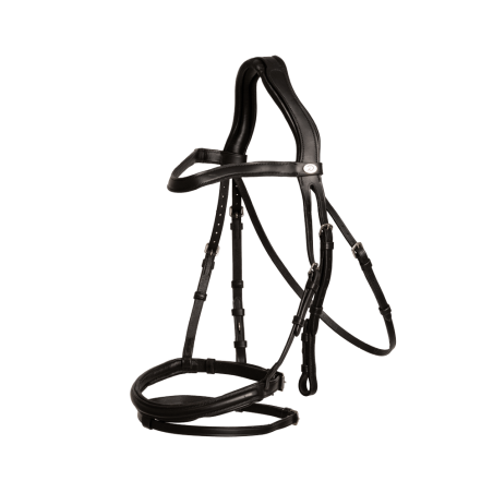 Cabezada con muserola combinada Dy'on de cuero suave