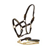 Cabezal y ramal de cuero Equestrian Stockholm con cadena - Nación sueca