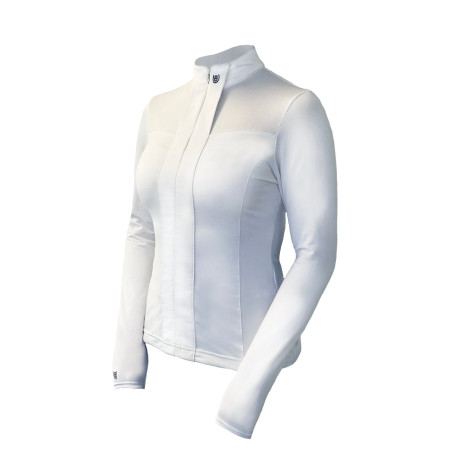 Polo de concurso Equestrian Stockholm Light Breeze para mujer de manga larga con protección UV
