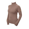 Jersey de cuello alto de punto Equestrian Stockholm para mujer - Champán