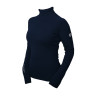 Jersey de cuello alto de punto Equestrian Stockholm para mujer - Azul medianoche