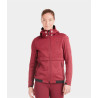 Sudadera con cremallera de equitación Horse Pilot mujer Tempest - Rojo oscuro