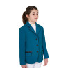 Chaqueta de concurso Equestro para niña en tejido técnico - Azul coral