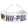 Pulsera HV Polo Logo name - Marfil