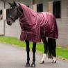 Manta de paddock Imperial Riding Basic con cuello desmontable de 400 g - Rojo profundo