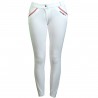 Pantalón de mujer Flags & Cup Cayenne - Blanco / coral