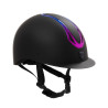 Casco unisex Equestro Azael con rueda trasera con EN 1384-2023 - Negro / iridiscente