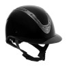Casco para mujer Equestro Apocalypse con carcasa brillante homologado EN 1384-2023 - Negro / gunmetal