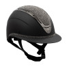 Casco para mujer Equestro Apocalypse con carcasa mate y strass EN 1384-2023 - Negro / gunmetal