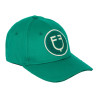 Gorra de béisbol Equestro con logotipo en parche de felpa - Verde ultramarino / blanco antiguo