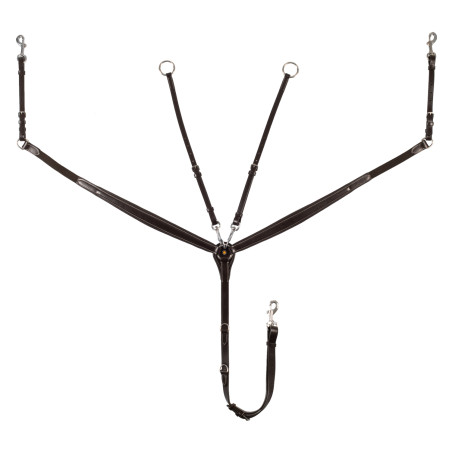 Pechopetral Equestro con horquilla en cuero curtido