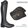 Parche para botas Pratoni Canter - Cuero negro / clavos