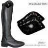 Parche para botas Pratoni Canter - Cuero negro / cristales