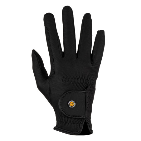 Guantes unisex Equestro acolchados de cuero sintético con cierre autoadherente