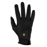 Guantes unisex Equestro acolchados de cuero sintético con cierre autoadherente - Negro