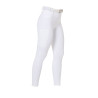 Legging para mujer Equestro de talle alto con trabillas para cinturón - Blanco