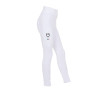 Legging para niña Equestro x FISE full grip corte slim - Blanco