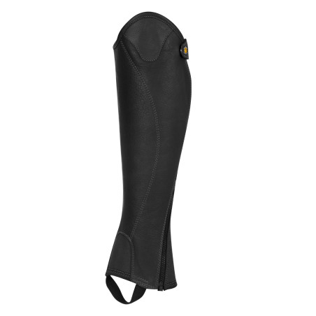 Mini-chaps unisex de Equestro en cuero suave con cremallera lateral