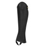 Mini-chaps unisex de Equestro en cuero suave con cremallera lateral - Negro