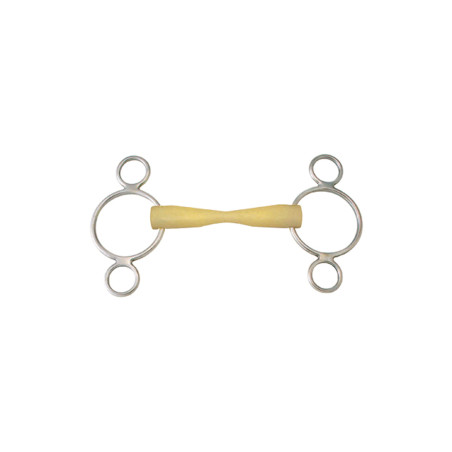 Muserola Happy Mouth Gag de 3 anillas con cañón afinado