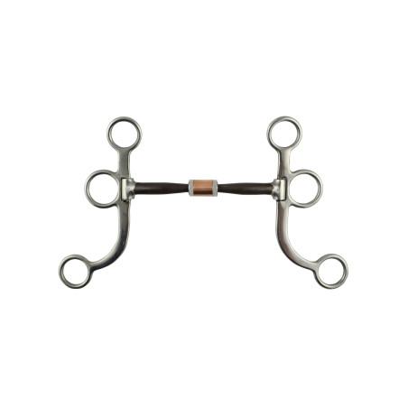 Freno western Pool’s de acero inoxidable con cañas planas de cobre