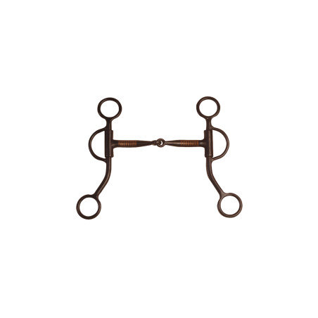 Muserola western Pool’s negra con cañón de cobre