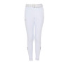 Pantalón de equitación infantil unisex Equestro x FISE con grip en las rodillas - Blanco