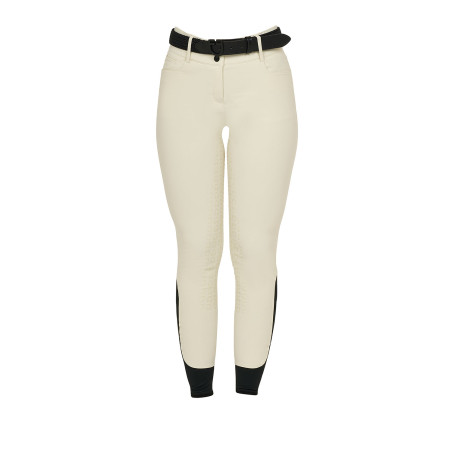Pantalón de equitación para mujer Equestro con grip en las rodillas de tiro alto