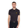 Polo hombre Equestro Scuderia de manga corta - Negro