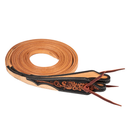 Riendas western Pool’s talladas con motivo floral oscuro