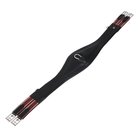 Cinchón de salto de cuero Equestro con elásticos