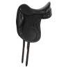 Silla de doma monoflap Equestro de cuero - Negro