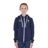 Sudadera con capucha infantil unisex de forro polar Equestro x FISE - Americana marina