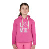 Sudadera con capucha para niña Equestro Winter Love - Rosa castillo