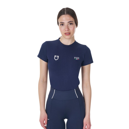 Camiseta mujer Equestro x FISE corte slim de manga corta