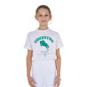 Camiseta niña Equestro Jumping Horse Club de algodón de manga corta - Blanco