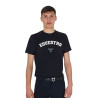 Camiseta de hombre Equestro Horse Club de algodón de manga corta - Negro