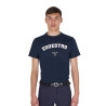 Camiseta de hombre Equestro Horse Club de algodón de manga corta - Marino