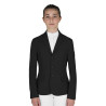 Chaqueta de concurso infantil Equestro corte slim de tres botones - Negro