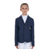 Chaqueta de concurso infantil unisex Equestro x FISE de tres botones - Americana marina