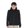 Chaqueta infantil unisex Equestro impermeable y cortaviento de nailon - Negro