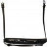 Muserola ancha de doma Flags & Cup - Negro brillo / blanco