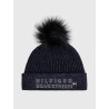 Gorro con pompón Tommy Hilfiger Equestrian Ottawa - Cielo del desierto