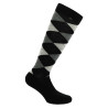 Calcetines Equi-Theme Argyle señora - Negro / crudo