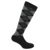 Calcetines Equi-Theme Argyle señora - Negro / Gris